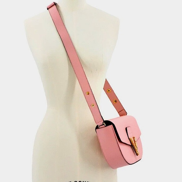 Pink Versace Convertible Crossbody Shoulder bag satchel saddle bag pink purse - Picture 3 of 16